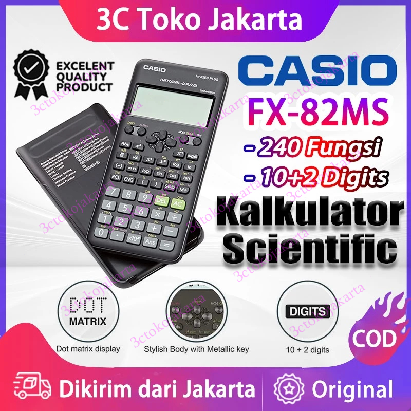 

CASIO FX-991ES Plus2 - Kalkulator Sekolah/Kuliah - Scientific/Saintifik - 417 fungsi