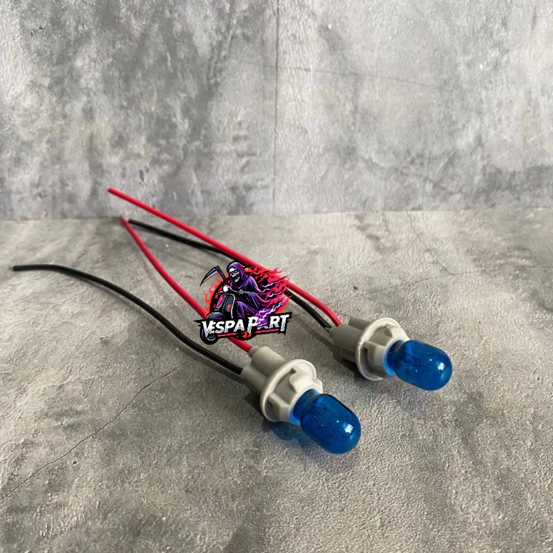 Bolham Bohlam Lampu Sein Sen Vespa BIRU Lampu Belakang Vespa Senja + Socket Semua Vespa Super Sprint