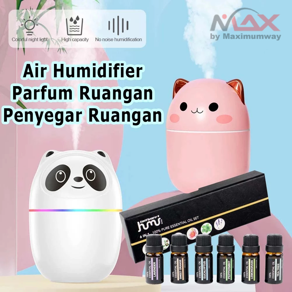Parfum Penyegar Ruangan Elektrik Humidifier Aroma Terapi Plus Lampu tidur untuk menyejukkan