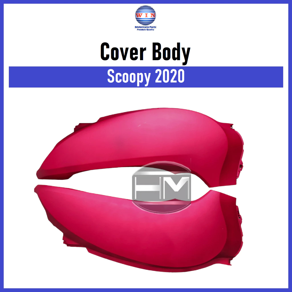 Cover Body Scoopy 2020 Merah Doff WIN