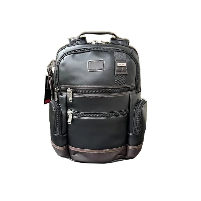 Tas  tumi Ransel KKnox Free Embos Kulit Hitam Leather Black Backpack Rancel Tas Gunung Travel Pria M