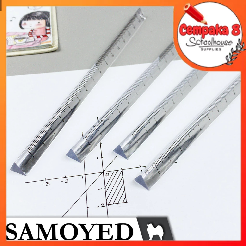 

Penggaris / Mistar Prisma Segitiga Plastik Transparan / Bening / Plastic Transparent / Clear Triangular 20 cm Samoyed - UTI0535