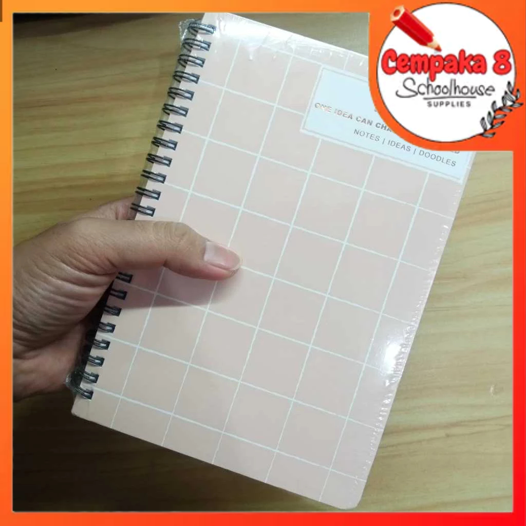 

Notebook Hardcover Notebook BX-A5-5714 Journal Pattern Spiral Line Mikirei Motif Pinkies Ring Spiral Ukuran A5 - SEV0196