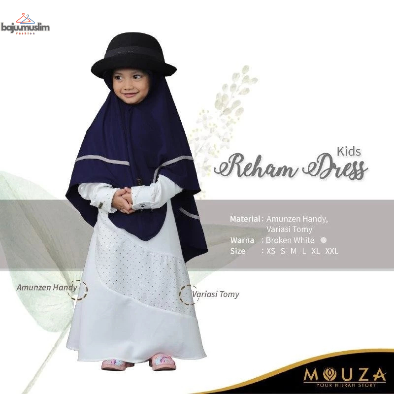 MOUZA | Gamis Anak Perempuan Reham Kids Dress by Mouza