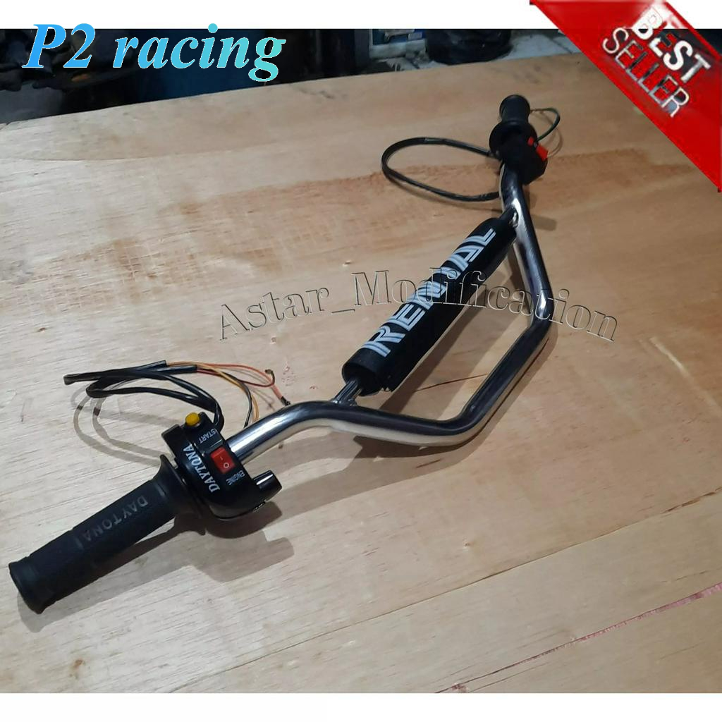 PAKET STANG TRAIL-CROS TRONDOL + GAS SPONTAN DAYTONA 2 TOMBOL + SAKLAR ON OF STANG