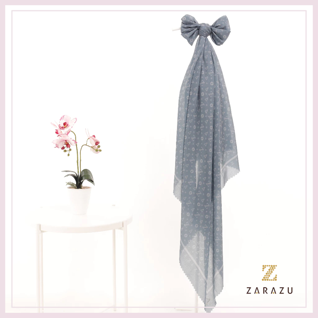 Dubai Scarves - Tapis Shafira Monogram Voile Square XL Premium by Zarazu