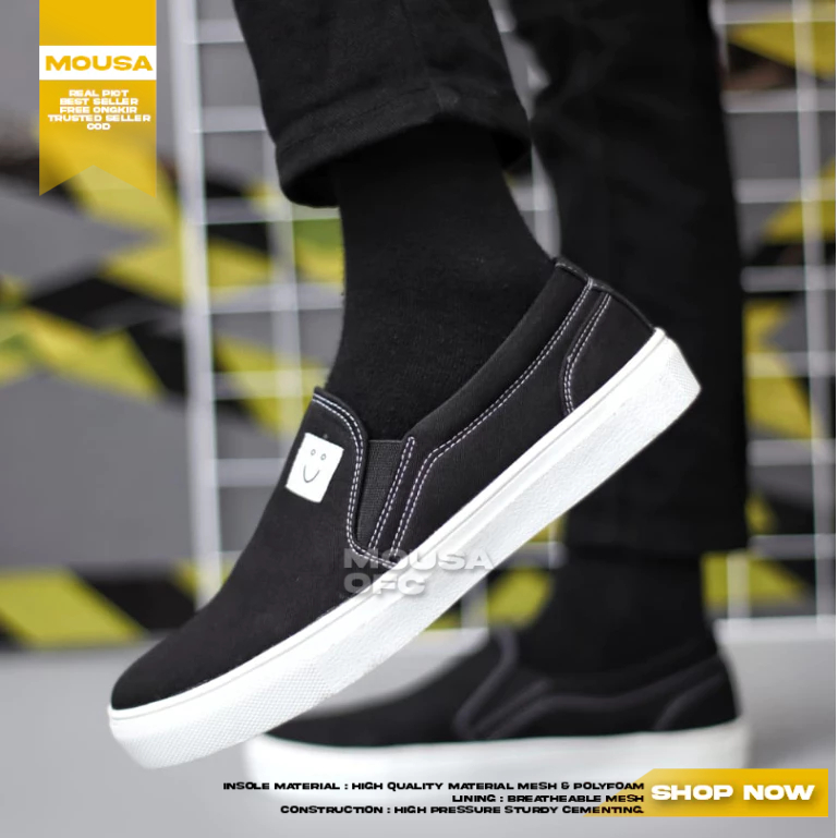 Sepatu Casual Sneakers Slop  Sekolah Pria