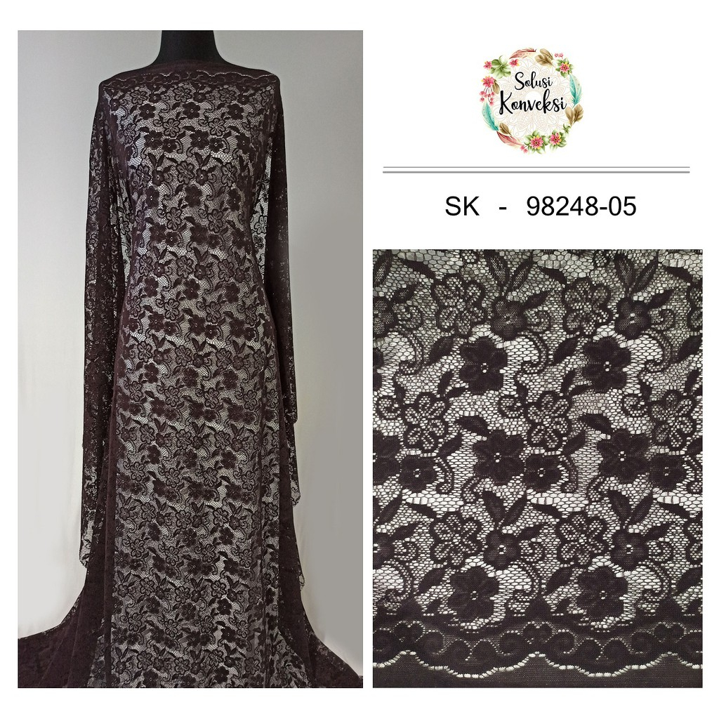 Kain Kebaya Brokat Kain Brukat Syahrini Kain Burkat meteran Lebar : 150 cm Per 0,5meter | SK - 98248