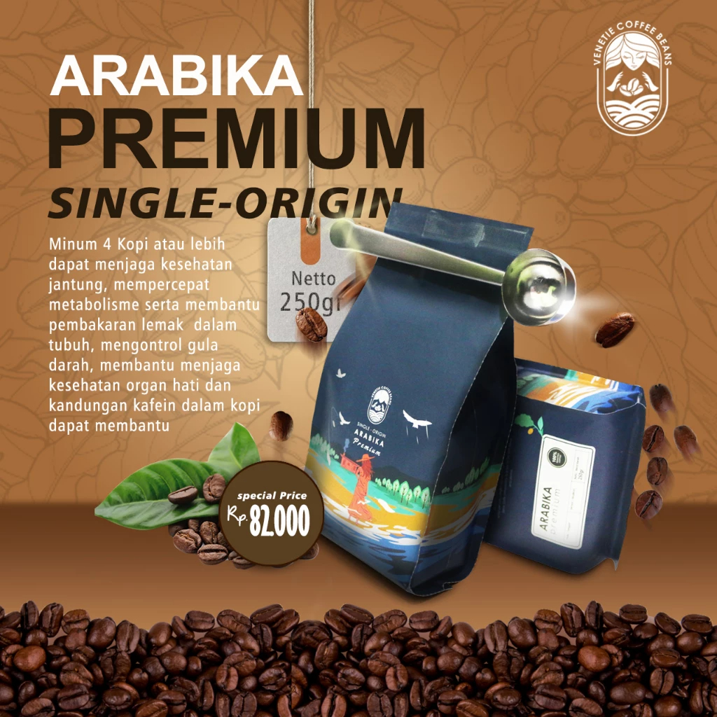 

Venetie Biji Kopi Bubuk Arabika Gayo Aceh Sumatera 250 gr