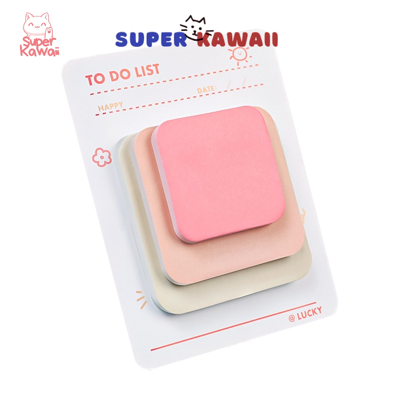

Super Kawaii - [SK34] 90 pcs sticky note kertas memo notes warna warni untuk scrapbook dan mencatat