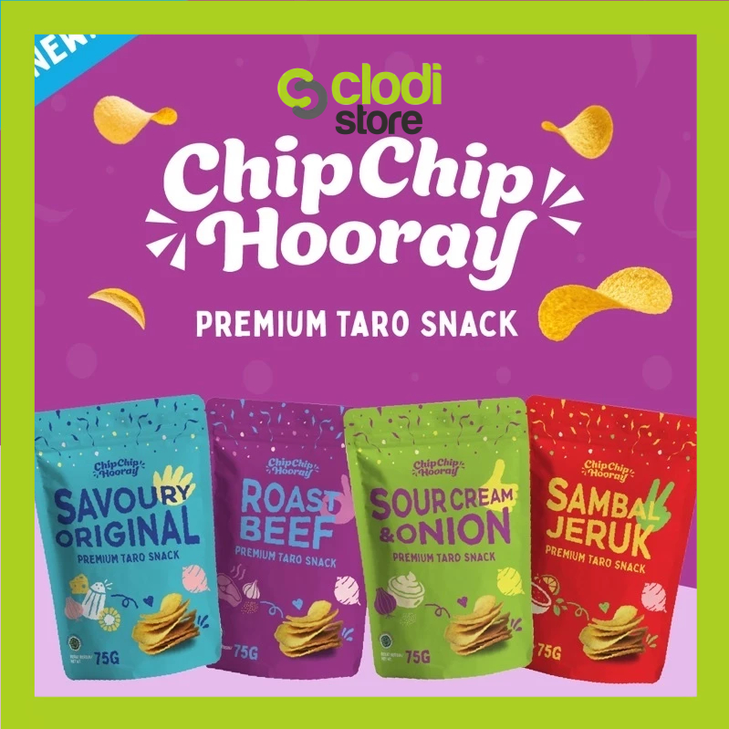 

CHIP CHIP HOORAY KERIPIK UBI SINGKONG 75G| SNACK CEMILAN DIET SEHAT MADU UNGU Chip Chip Hooray Cemilan anak sehat