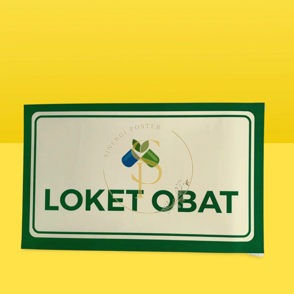 

Stiker Loket Obat 31x19 cm | Stiker Nama Ruang Klinik Rumah Sakit Sticker Kesehatan Apotek Laminasi