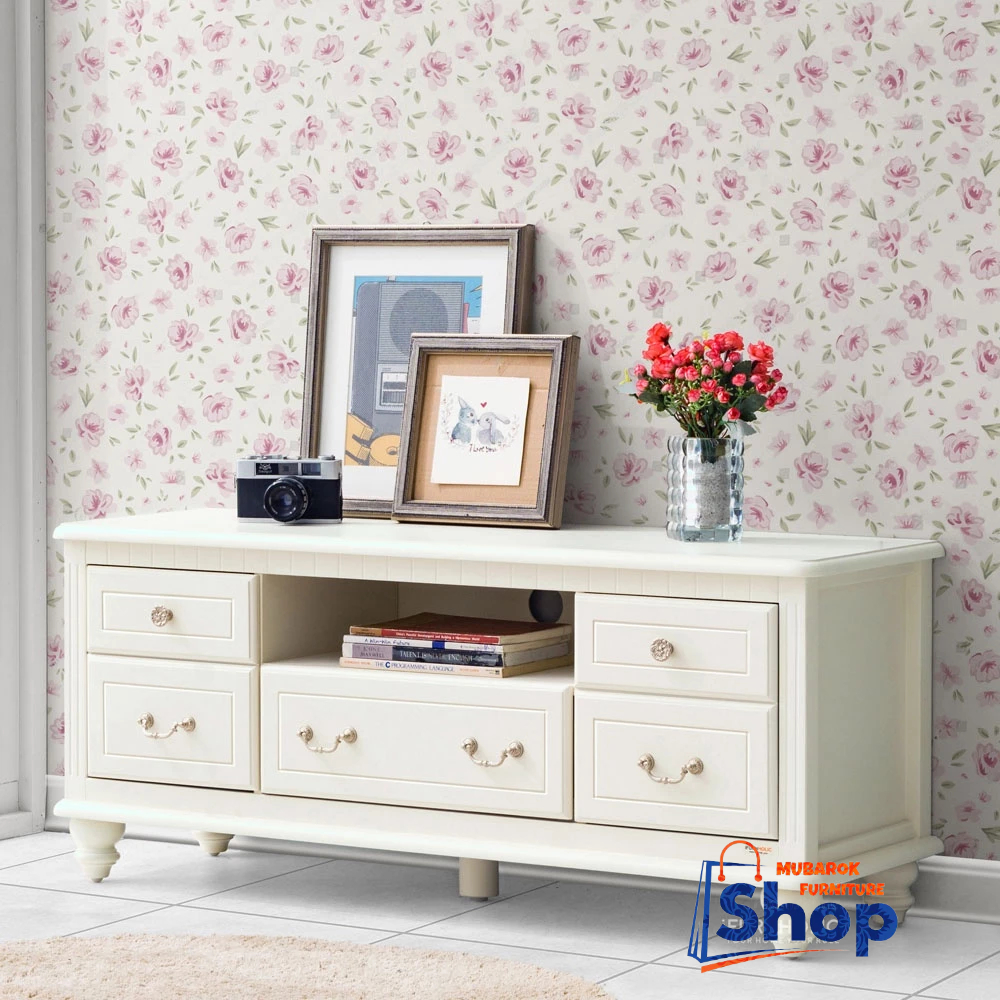 AMANDLA TV CABINET I MEJA TV KLASIK I RAK TV KAYU - 110X34X45 CM