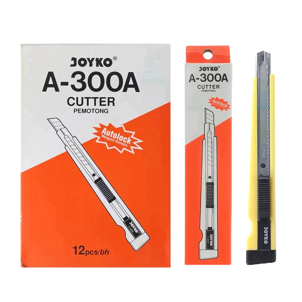 

Joyko A-300A Cutter Dengan Pengunci Otomatis [1 Pack / 12 Pcs]