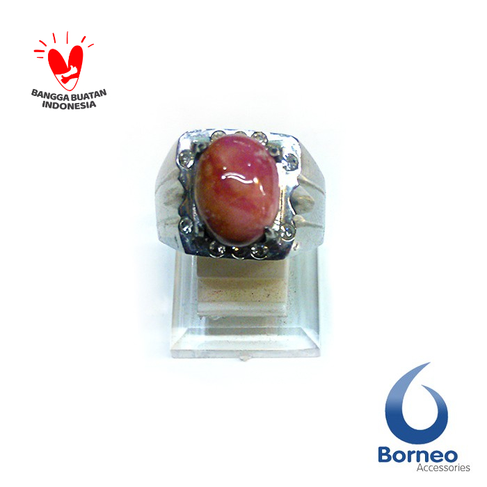 Cincin Batu Red Borneo Pria