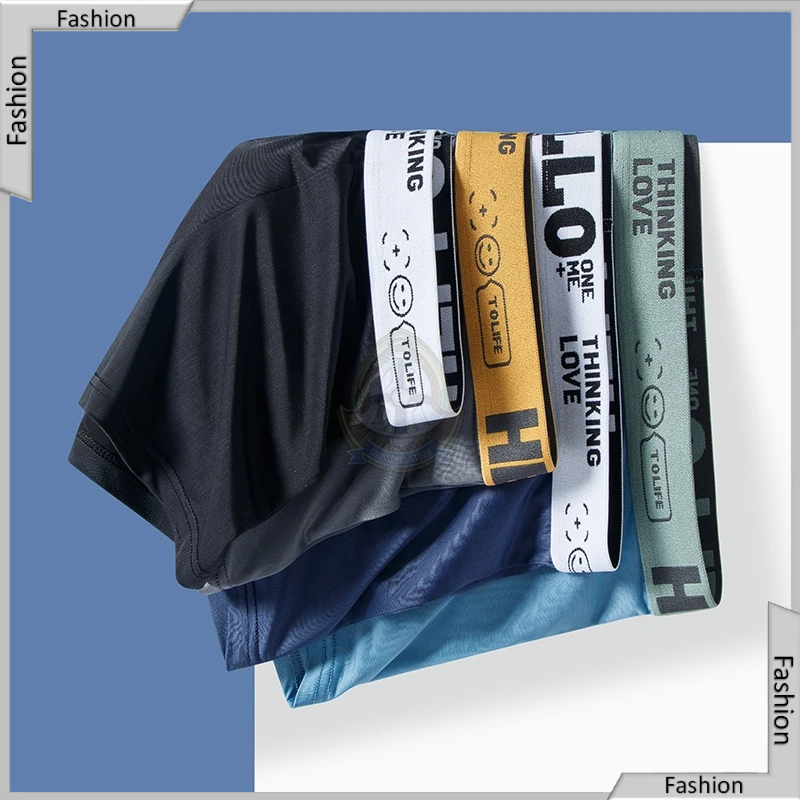 CROSSBELL PAKET 6 PCS CD Boxer Pria Hello Ice Silk Adem Lembut Tipis Antibakteri CDP006