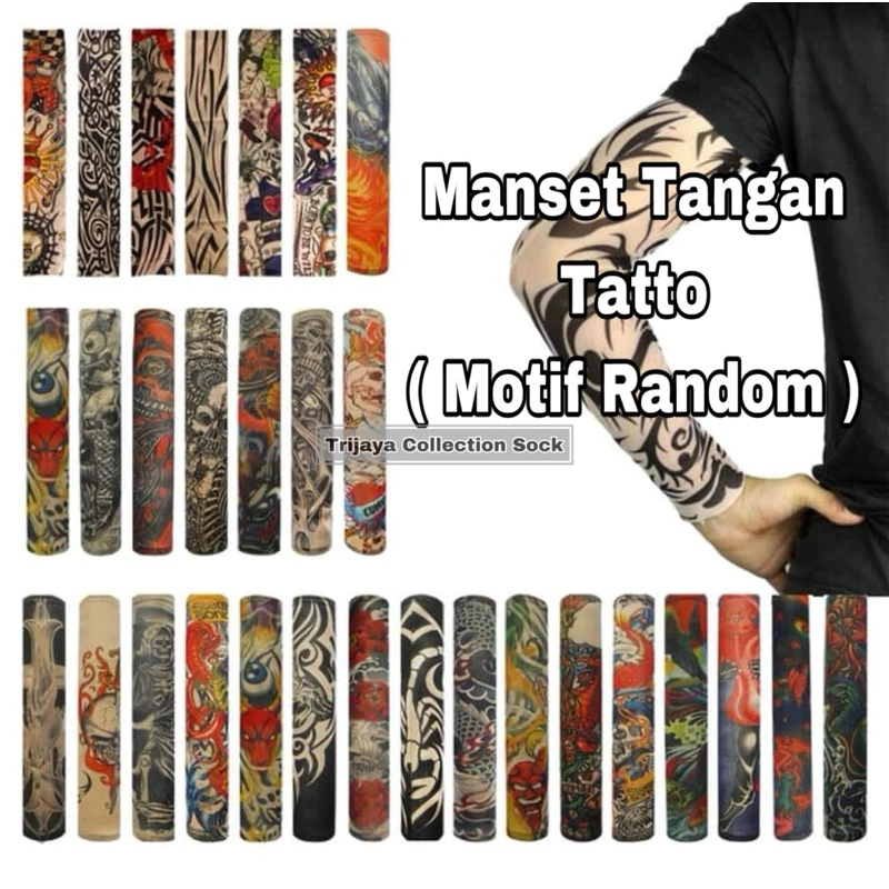 Manset Tangan Tatto / Sarung Lengan Motif Tato Pria Dewasa