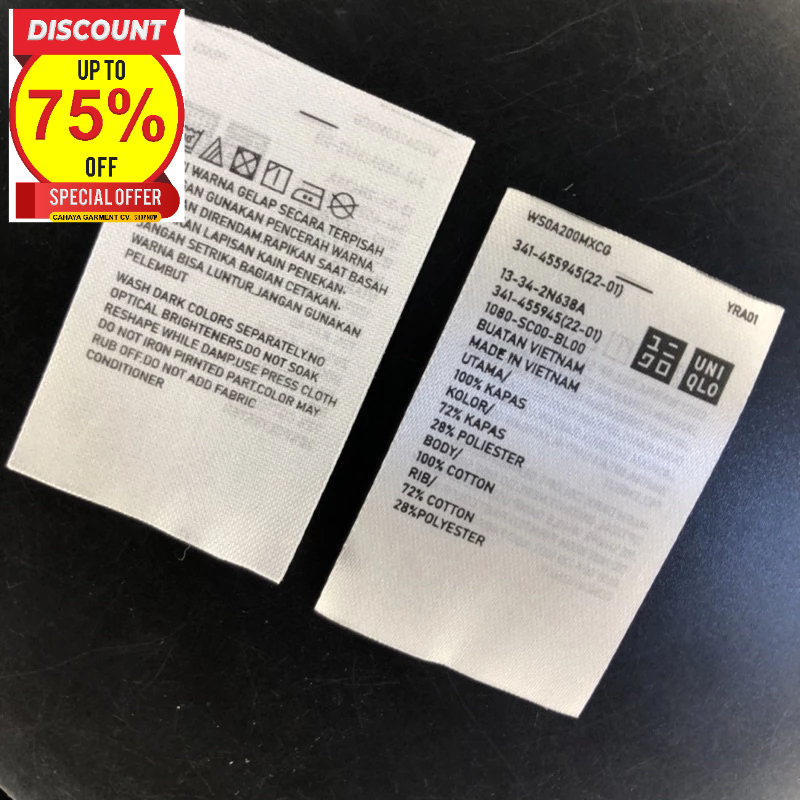 

UNIQLO TAG WASHING TAG HANGTAG CO 1X DI KIRIM 600PCS