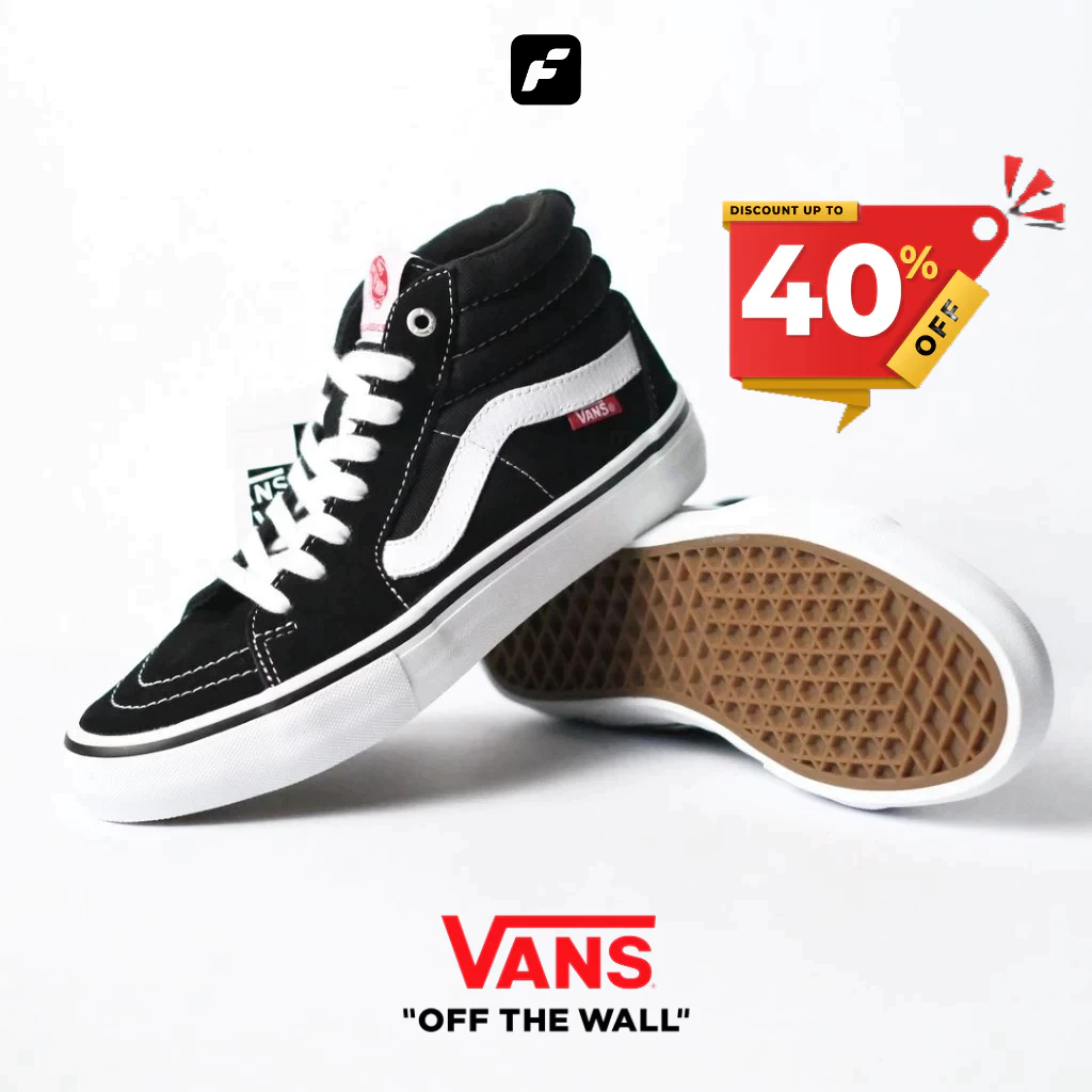 PROMO SK8 High PRO Black White 100% Original Global