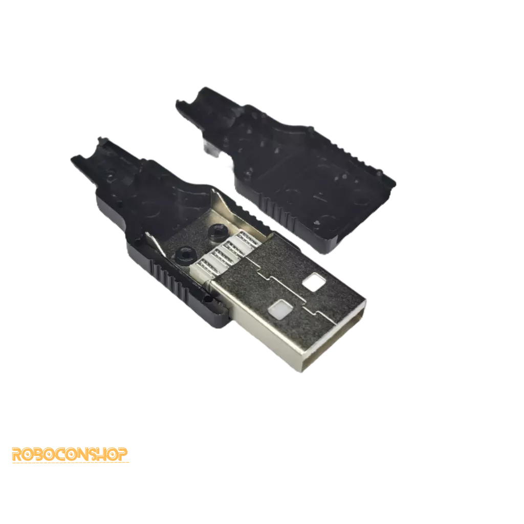 Soket USB Kosong Tipe Jantan Male / Konektor 4 Titik Solder