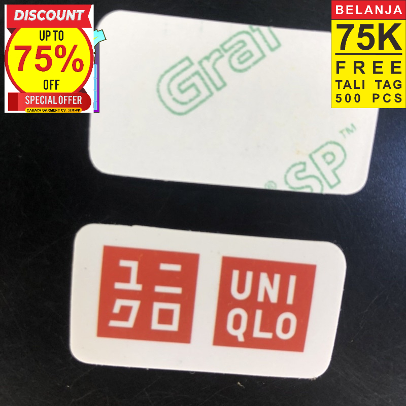 

STIKER UNIQLO HANG TAG SUPER PREMIUM CO 1X DI KIRIM 600PCS