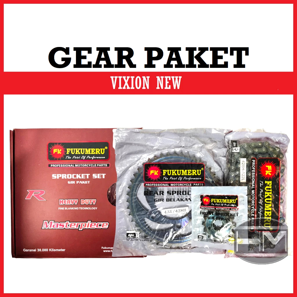 GEAR SET GIR SET PAKET VIXION NEW Merek FUKUMERU
