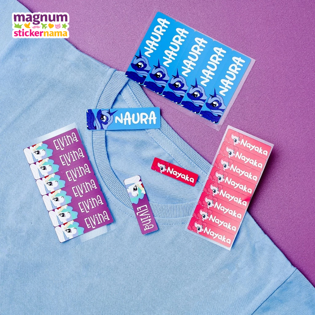 

Stiker Nama Baju Setrika Gambar Little Pony, Bahan Polyflex Lebih Tahan Lama