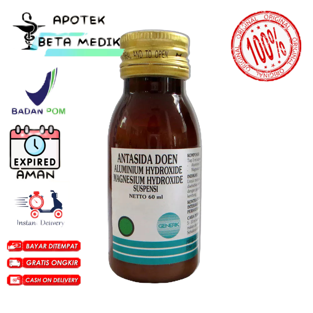 ANTASIDA DOEN Syrup 60 ML - Obat Asam Lambung Maag Sirup Nyeri Perut PT ERELA Antasid