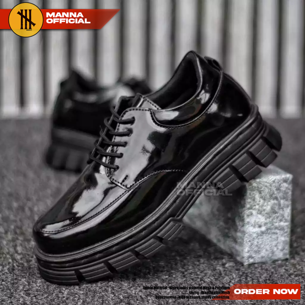 TERMURAH Sepatu Oxford Hak Tinggi Kulit Sintetis Docmart Pria