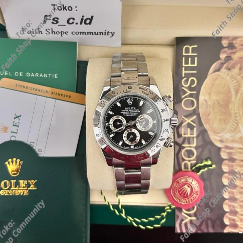 Jam Tangan Rolex Daytona Automatic Otomatis Tanngal Hari Aktif