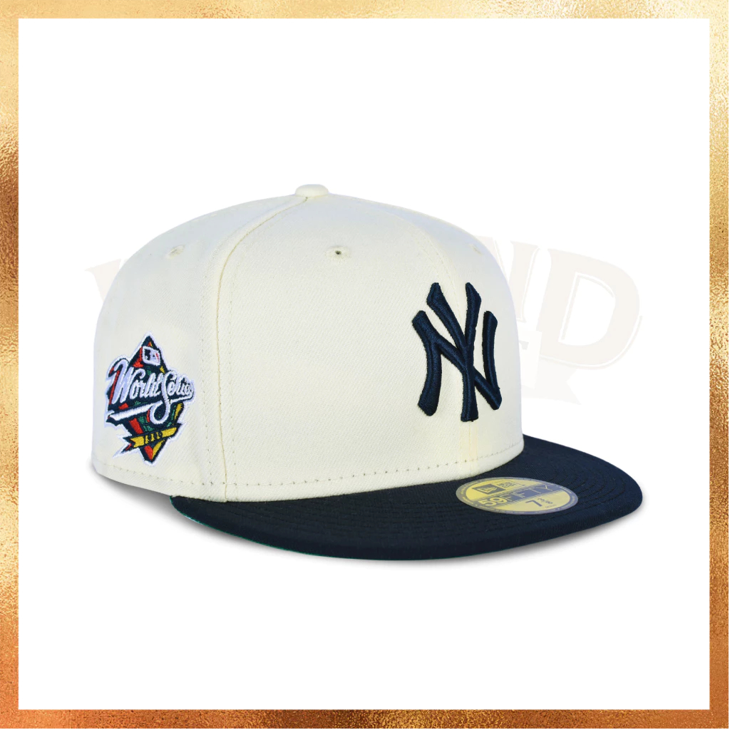 READY STOCK Topi New Era MLB NY New York Yankees World Series Patch Chrome White 59FIFTY Fitted Hat 100% Original