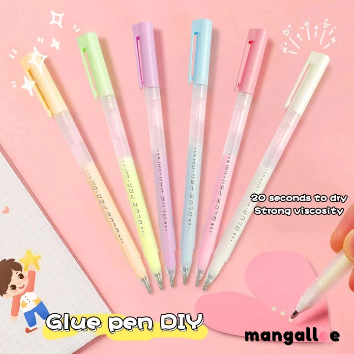 

✨COD Pulpen Pena Lem Cepat Kering Scrapbook Stiker Khusus DIY Cair Glue Pen Lem Cair Dot Kecil Pulpen Lem MG