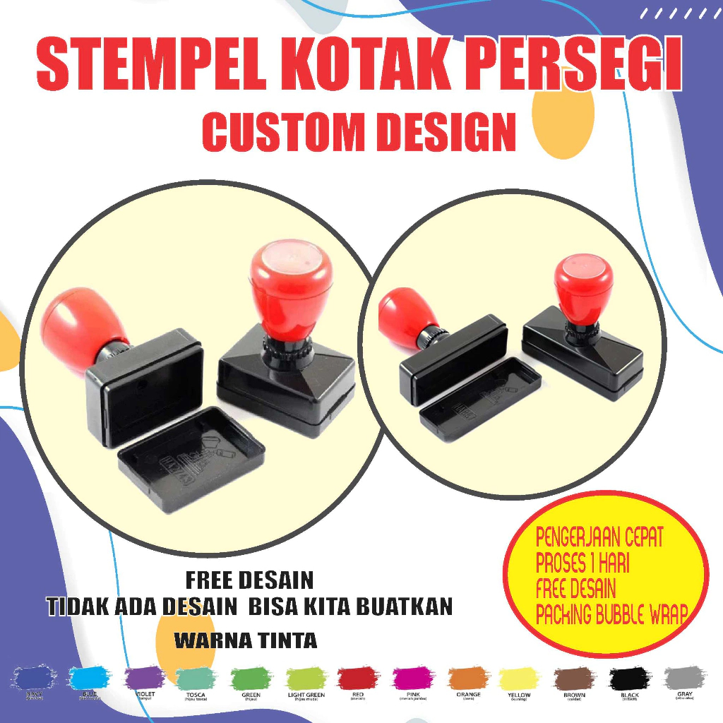 

Stempel Otomatis Kotak Persegi Custom Desain