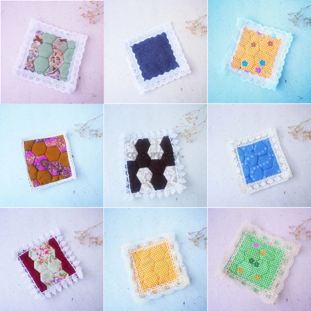 Aesthetic Fabric Cloth Coaster - Tatakan Gelas Kain
