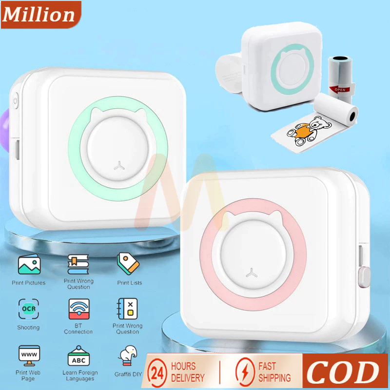 【COD】Printer Thermal Bluetooth Mini Portable Mobile Printer Waybill Receipt Printer Mini Printer Pho