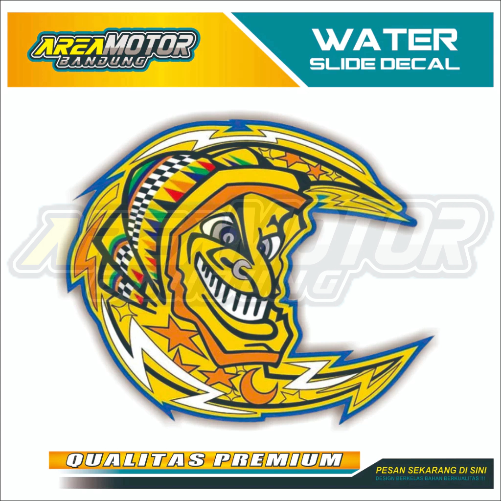 TRANSPARAN WATER SLIDE DECAL LOGO MOTO GP BULAN/ TRANSPARAN WATER SLIDE DECAL/WATER DECAL DESIGN RAC