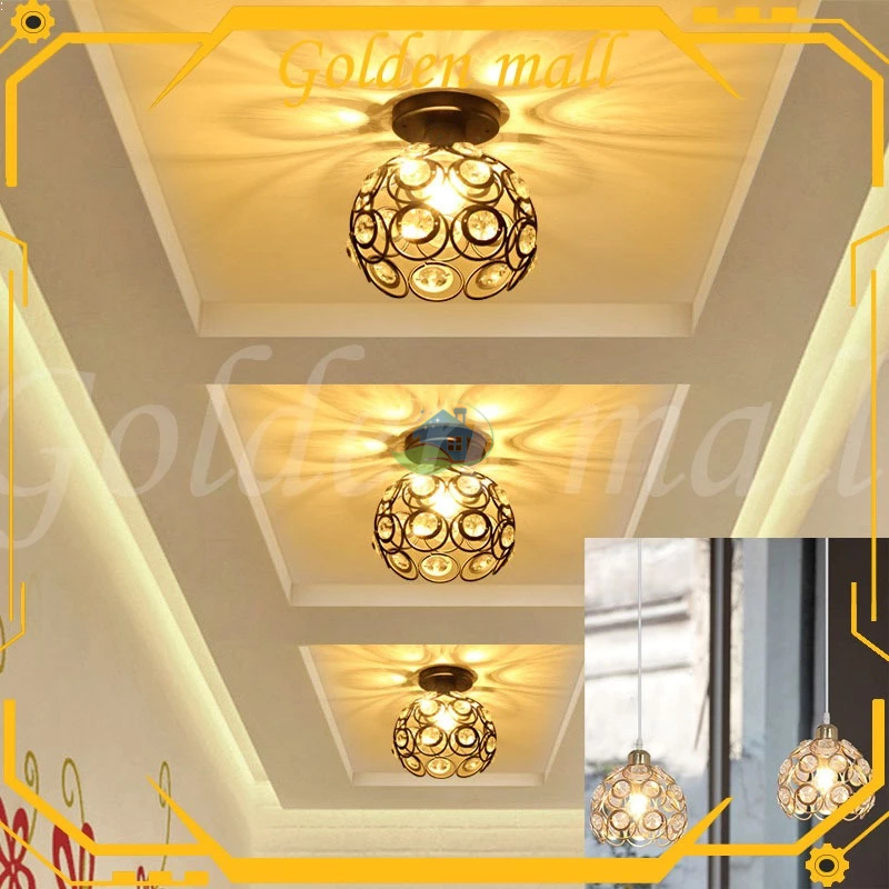 Lampu Kristal Plafon LED Ceiling Light Lampu Kristal lampu Hias Rumah Ruang Tamu Kamar Lampu Ruang T