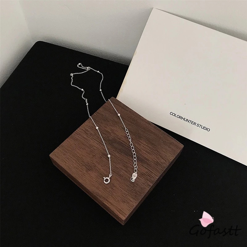 COD Simple Manik Kalung Pendek Gold Silver 925 Wanita Necklace Fashion-G