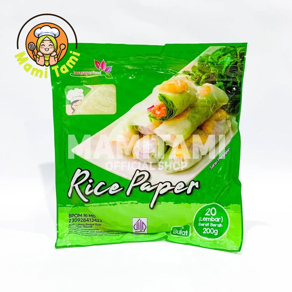 

Mami Tami - Rice Paper Bulat 200gr (20 lembar) / rice paper bulat / Kulit Lumpia Vietnam Rice Paper / rice roll spring roll /kertas beras vietnam / 20 LEMBAR /high quality