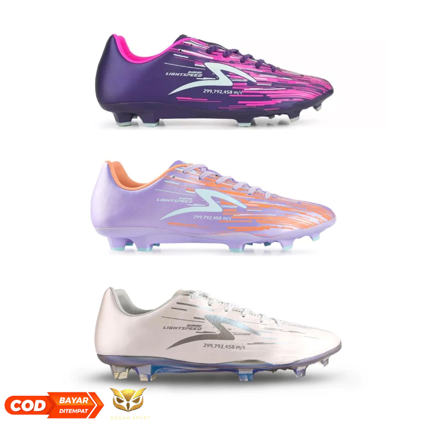 SPECS Lightspeed Reborn Fg Meta Crush Green Pink Blue Ivory- Sepatu Sepak Bola LS Reborn Terbaru 202