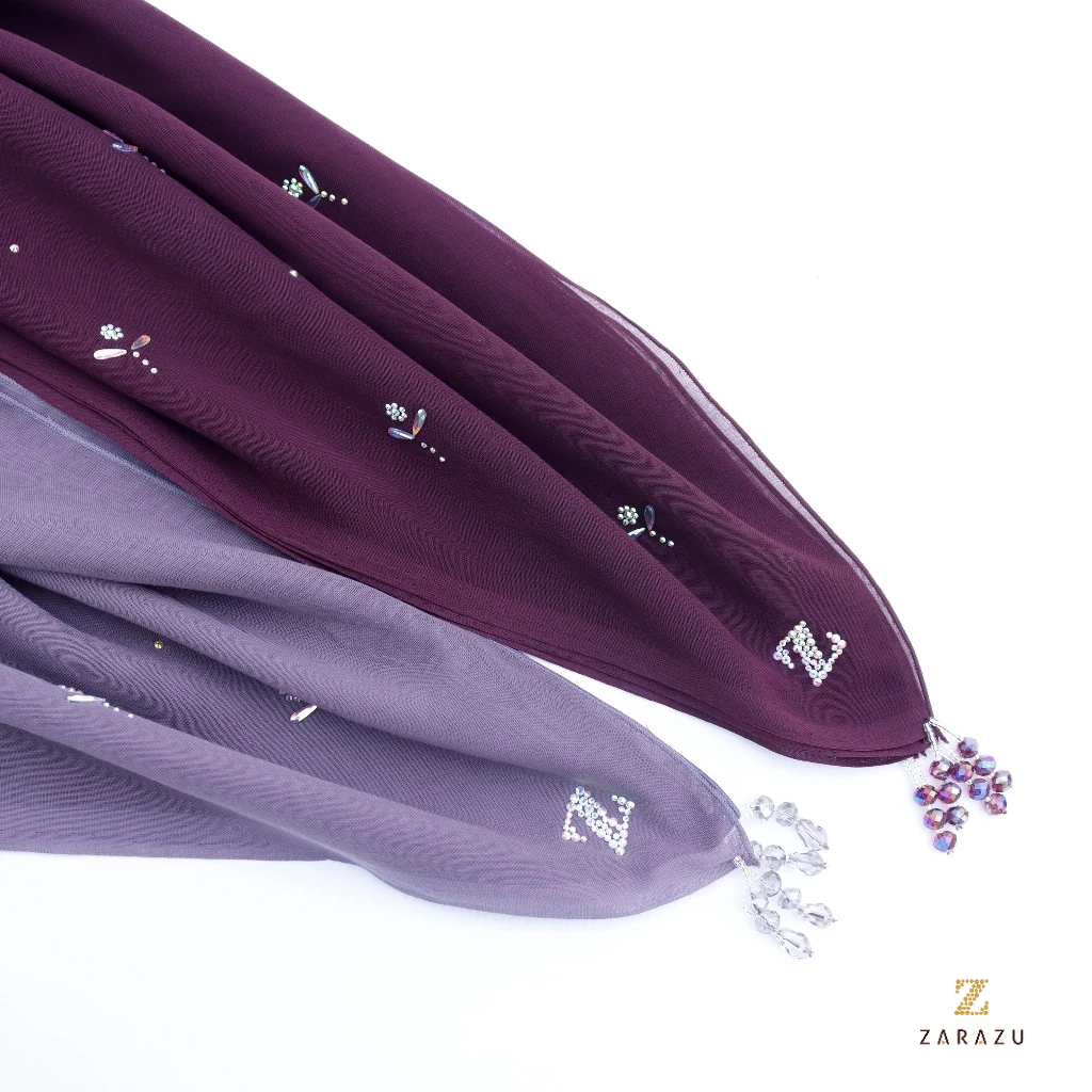 Syahrini Scarves - Donna Today Scarf Paris Japan Crystal Premium by Zarazu