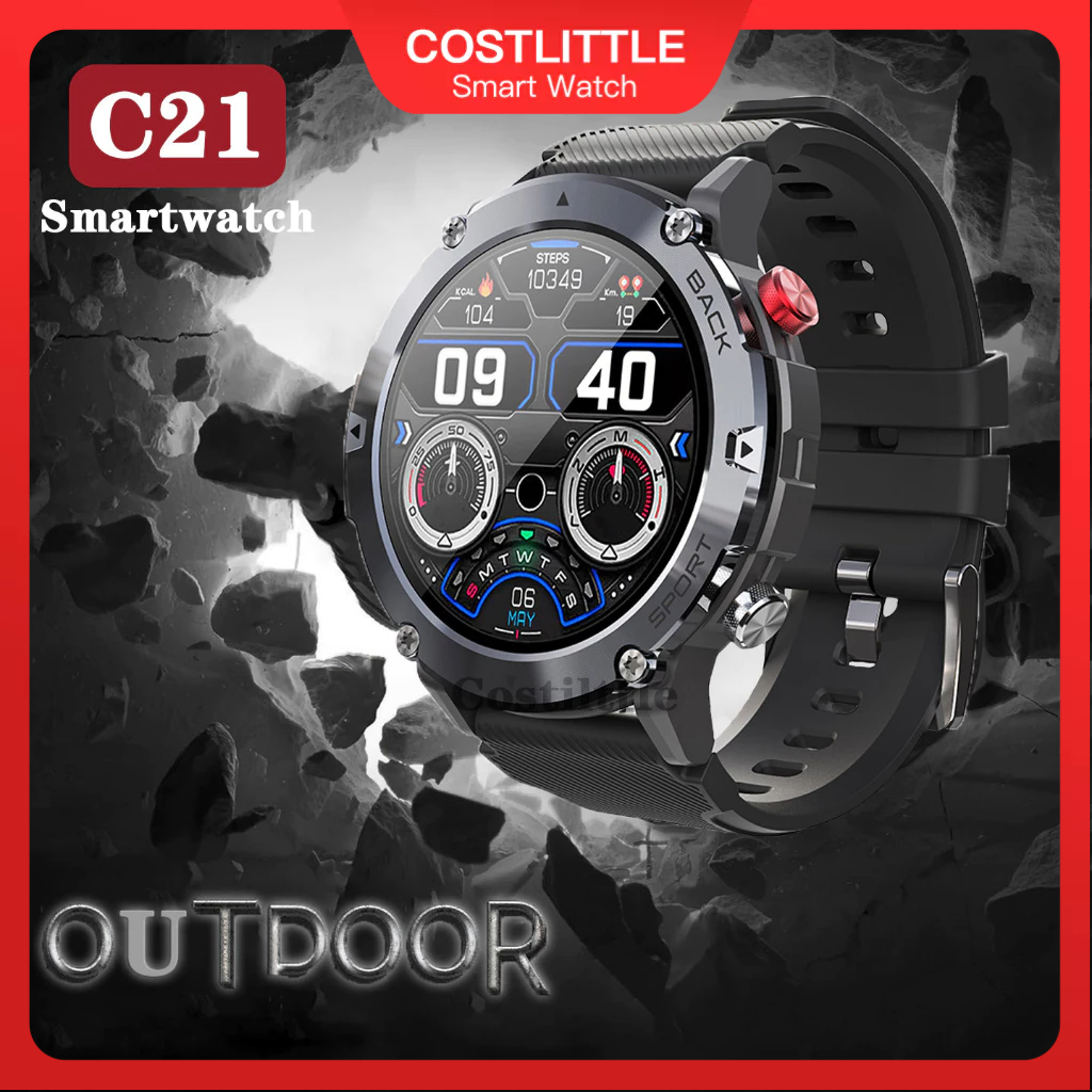 【COSTLITTLE】GARANSI✅100%ORI Smartwatch C25/C26 1.32inch Round Screen Anti Air IP68 Jam Tangan Pria W
