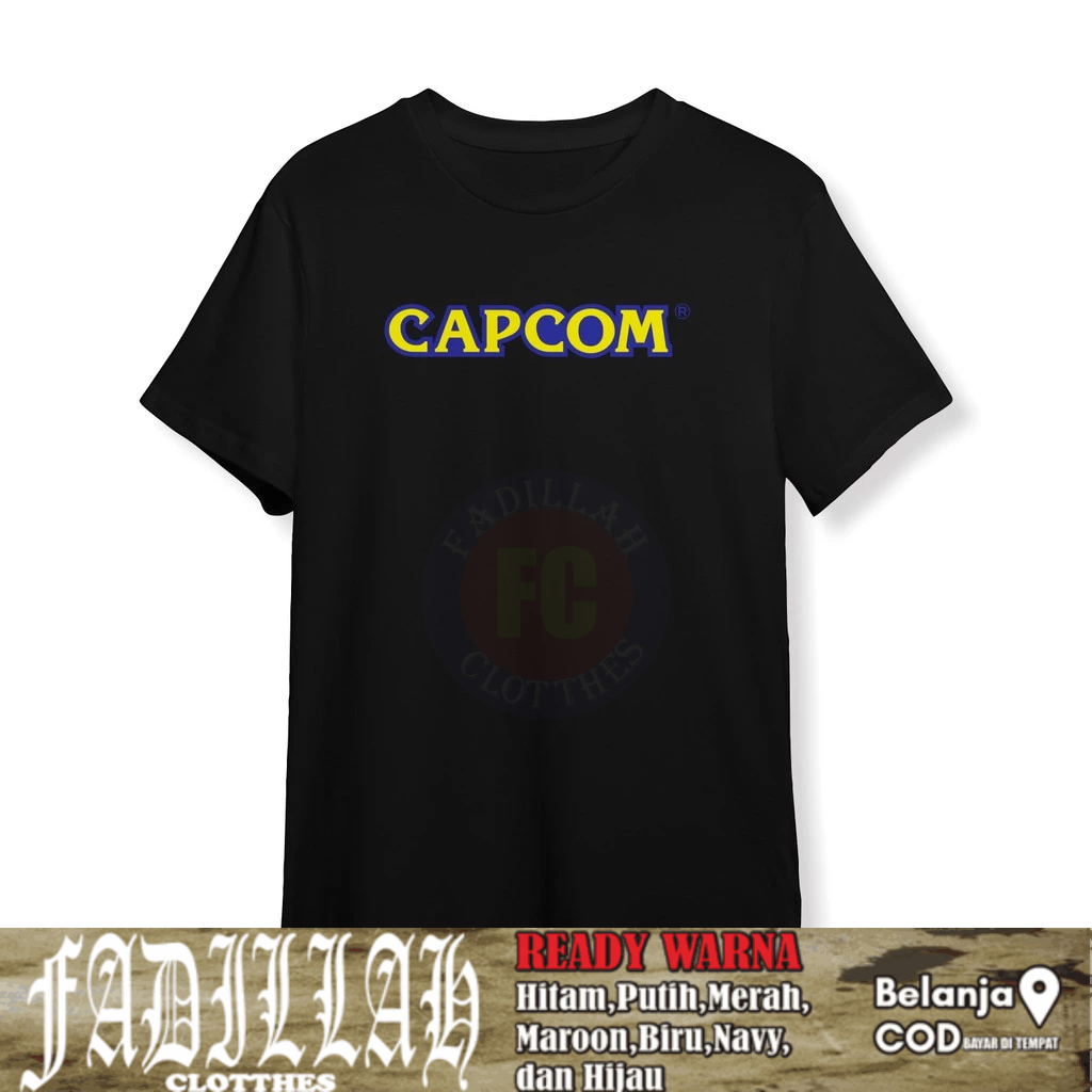 Baju Kaos Capcom Logo Baju Game