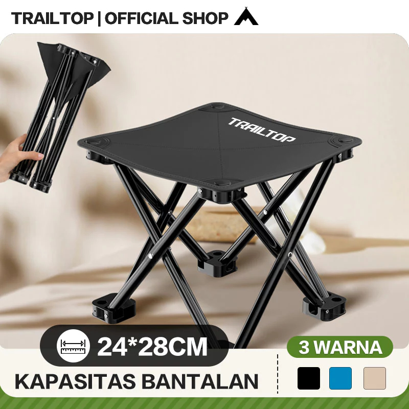 [READY] TrailTop Kursi Lipat Kecil Bangku Lipat Portable Beban Berat 100kg kursi Santai Mini