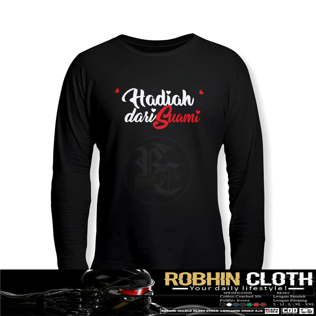 Kaos Baju Hadiah Dari Suami Lengan Panjang Kaos Distro