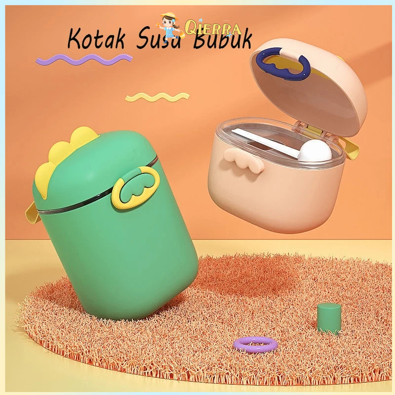 Qierra Tempat kotak Susu Bubuk Bayi Travelling Wadah Bekal Makanan