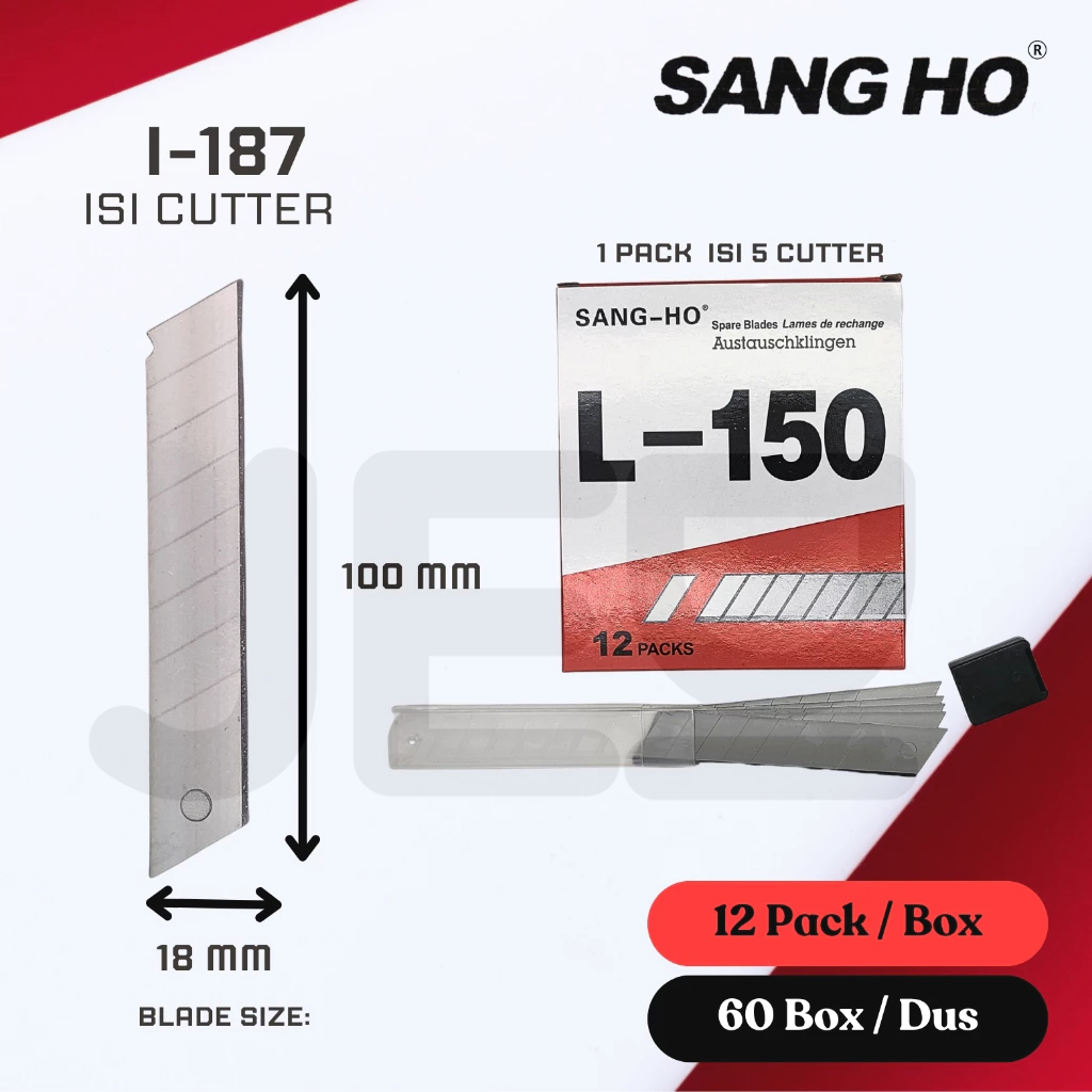 

Grosir!! 1 Dus isi 3600 Pcs (ISI CUTTER BESAR) SANG-HO L-150 ISI REFILL CUTTER TAJAM