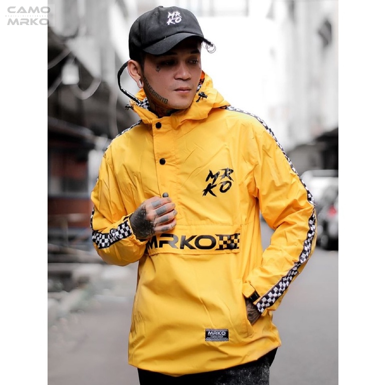 CAMO MRKO - Jaket Cougle Pria | Jaket Parasut Taslan Cougle Hoodie Checkerboard PVC