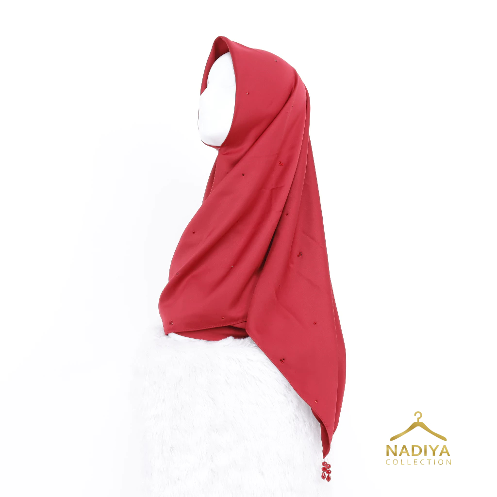 Ayu Lestari Scarf - Today Kaia Scarf Satin Silk Square Crystal Premium by Nadiya
