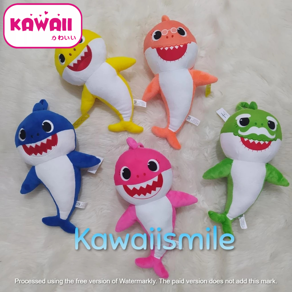 KS/Boneka Plush Toys Anak Perempuan Laki Laki Bayi Baby Shark Pinkfong Bunyi Krincing Warna Warni Un
